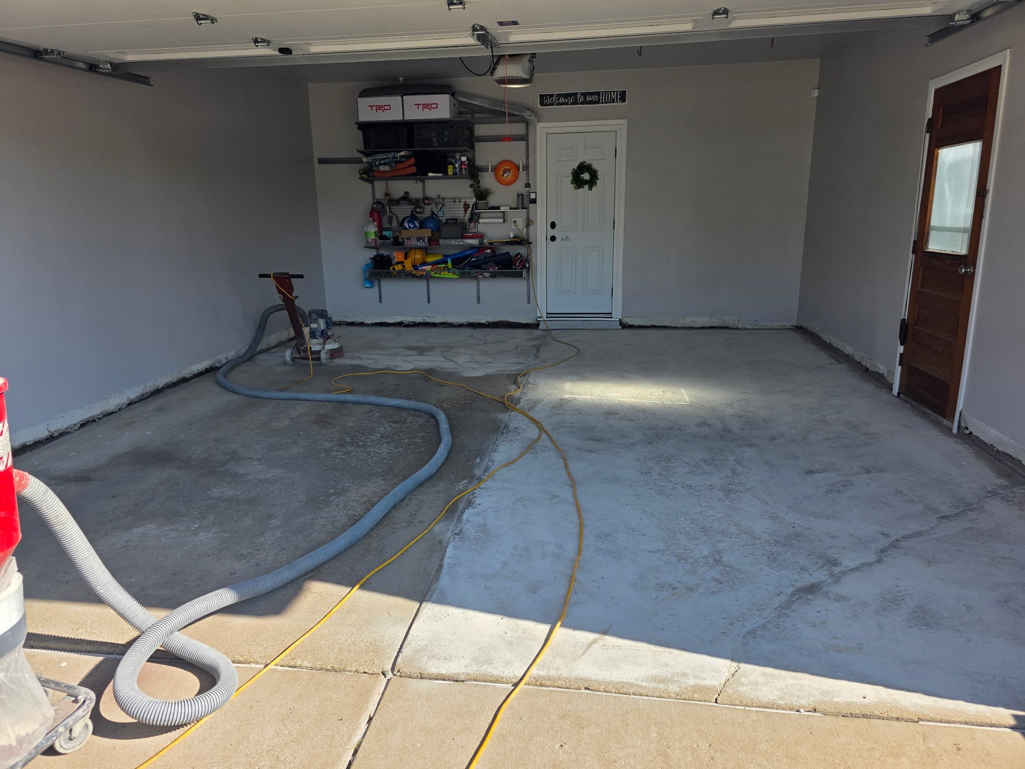 Before the blue epoxy and flakes